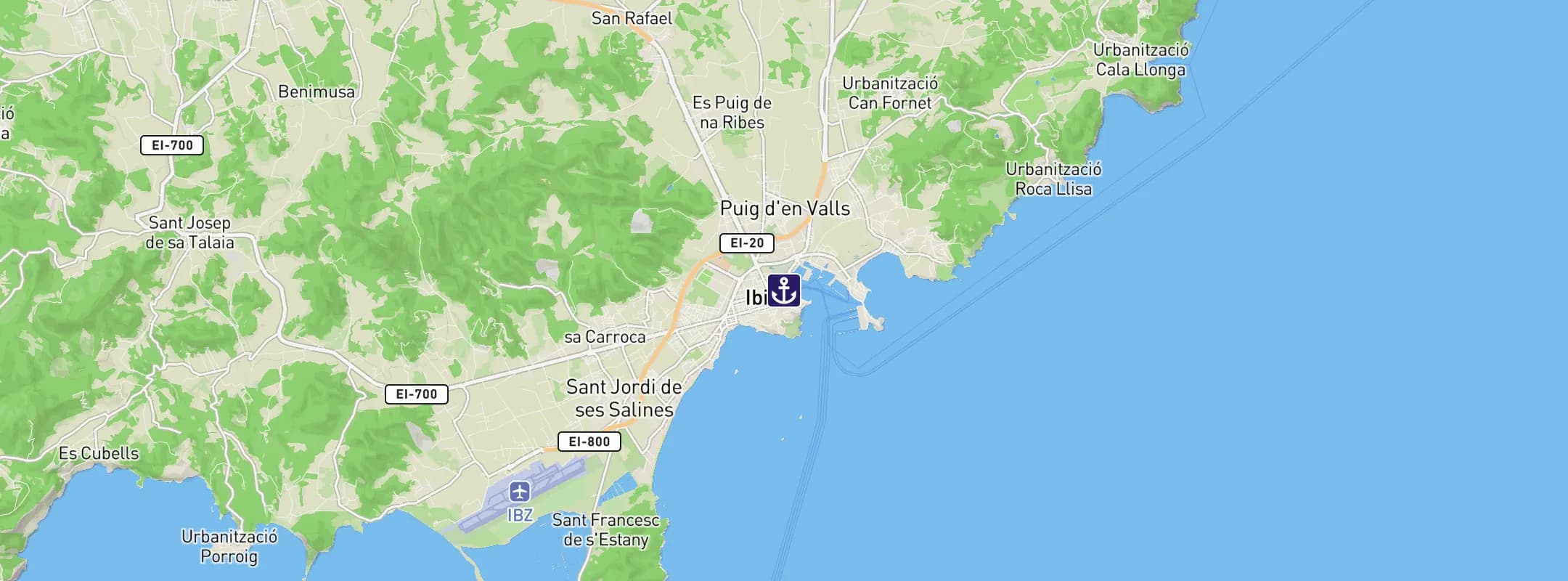 Map of Ibiza