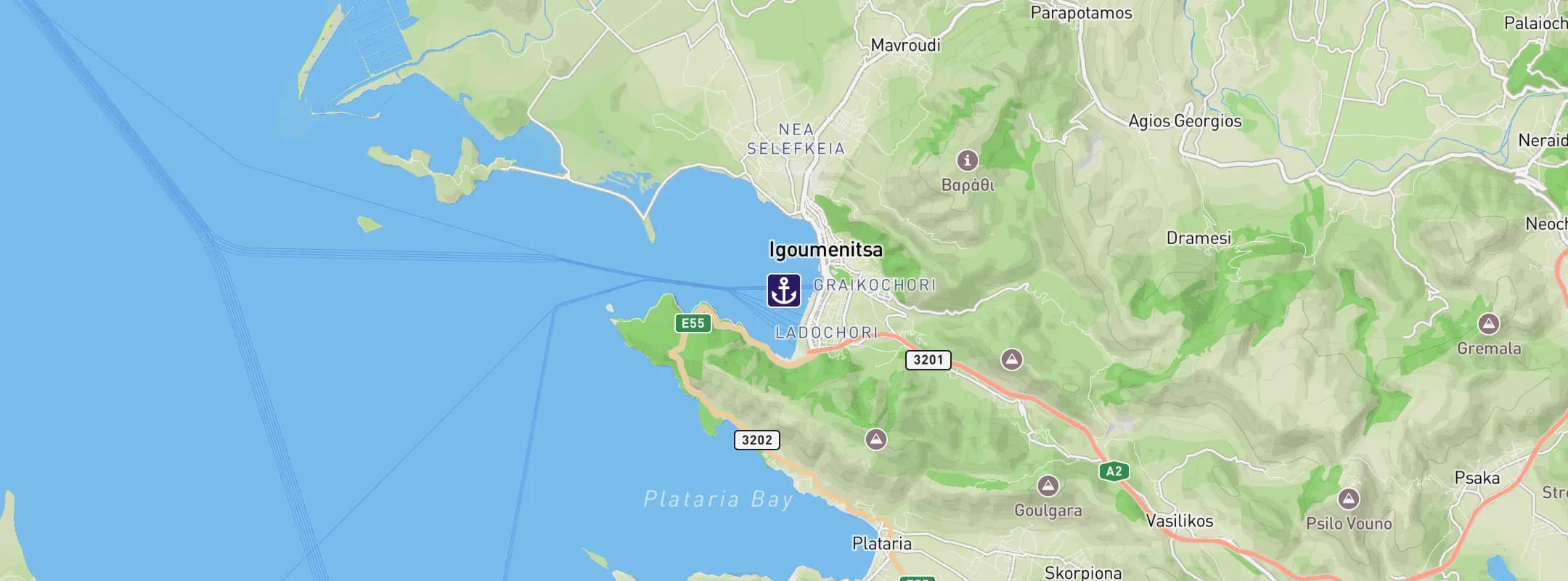 Map of Igoumenitsa
