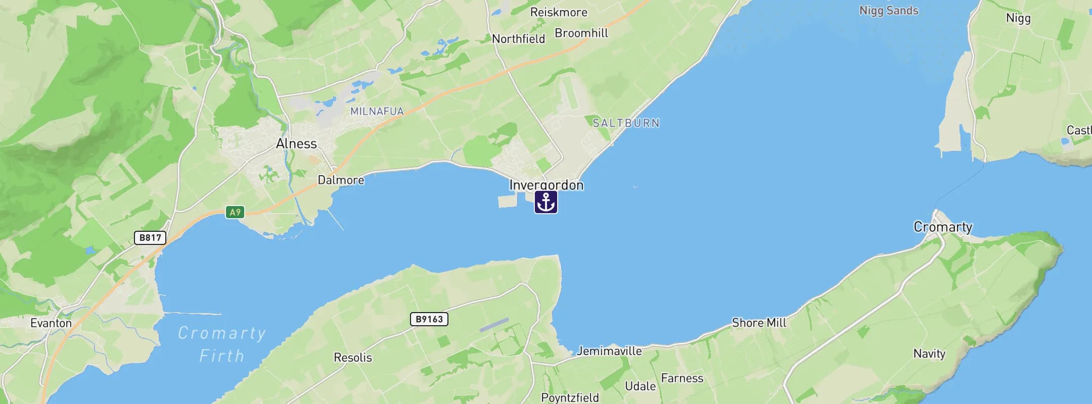 Map of Invergordon