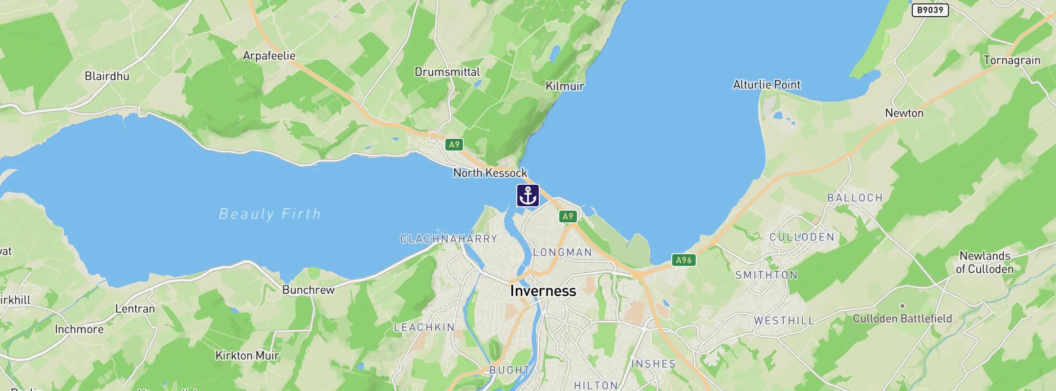 Map of Inverness