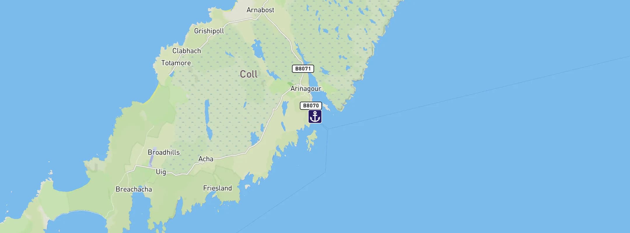 Map of Isle of Coll