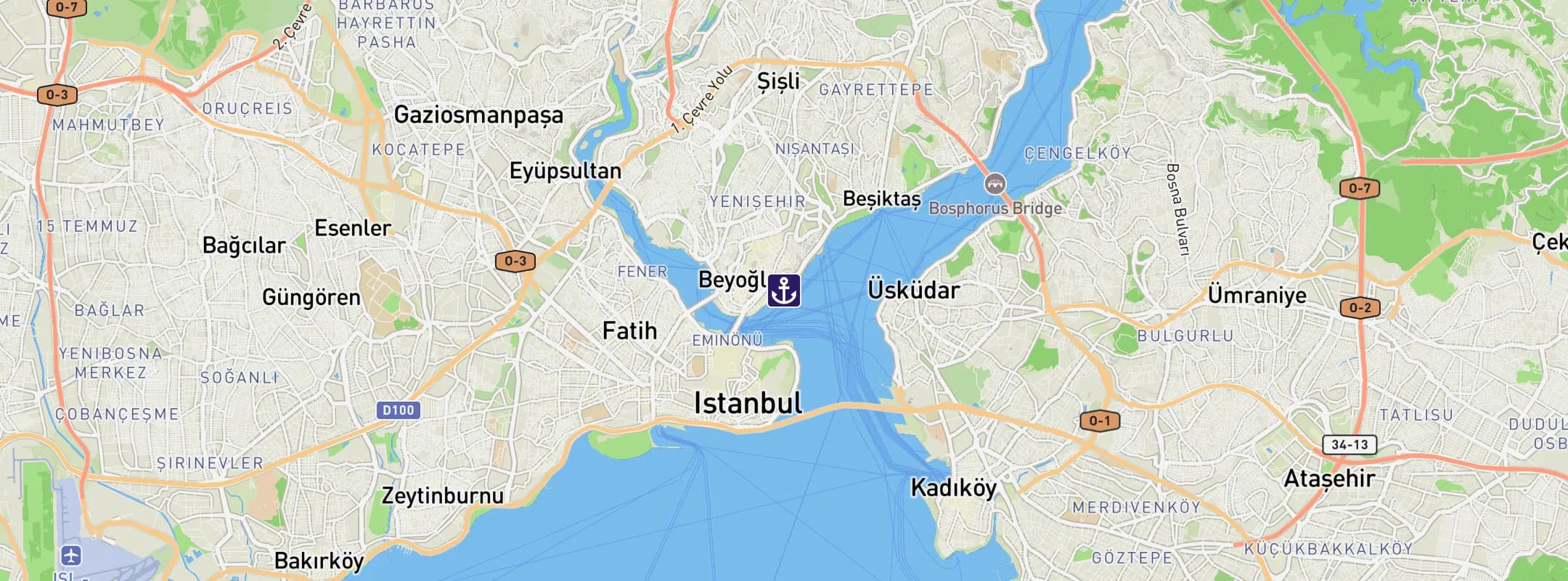 Map of Istanbul