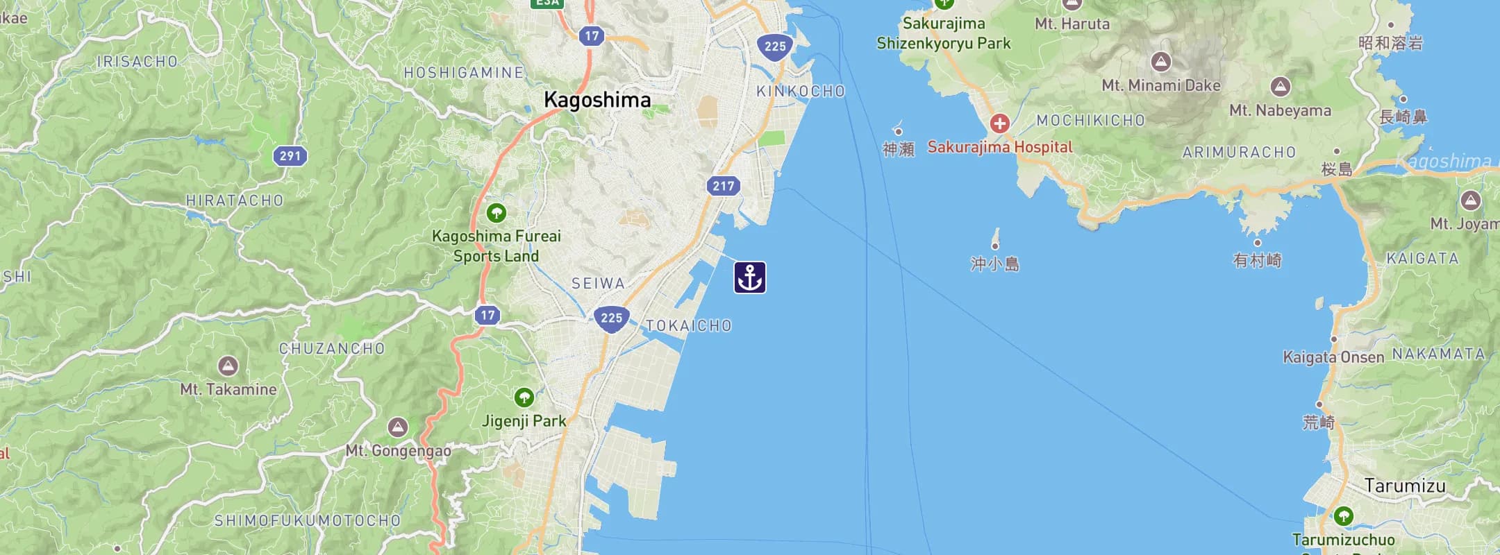 Map of Kagoshima City