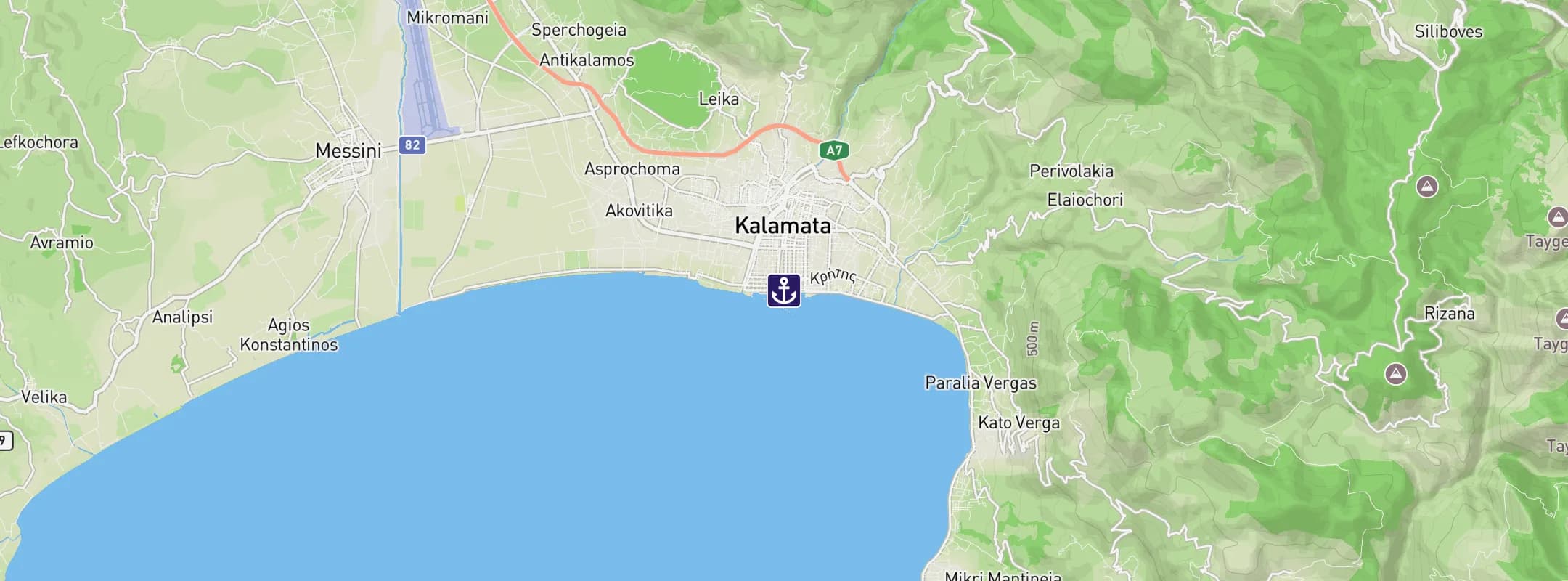 Map of Kalamata