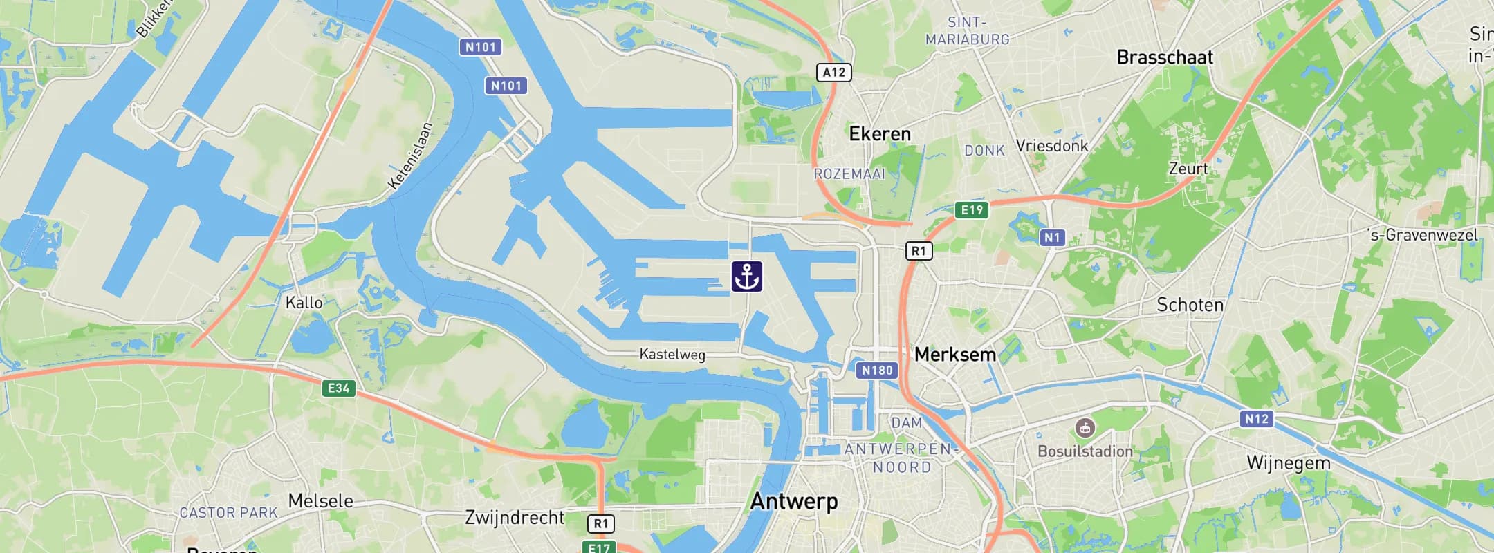 Map of Antwerp