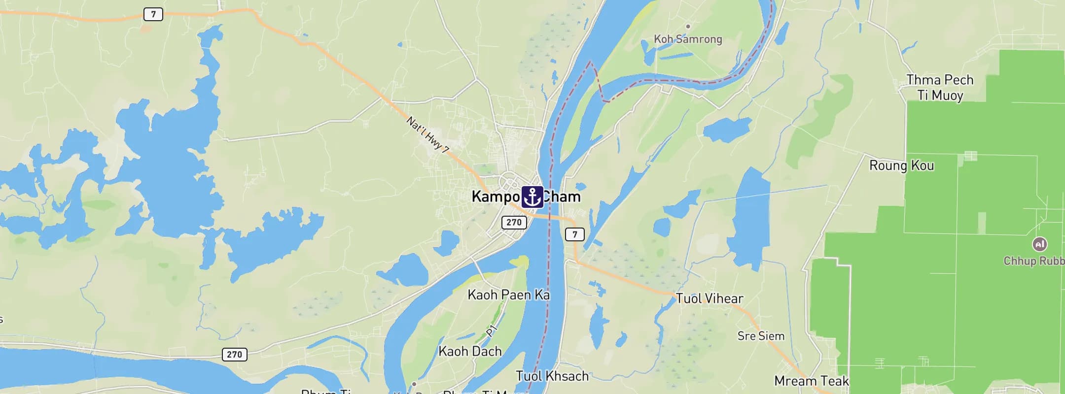 Map of Kampong Cham
