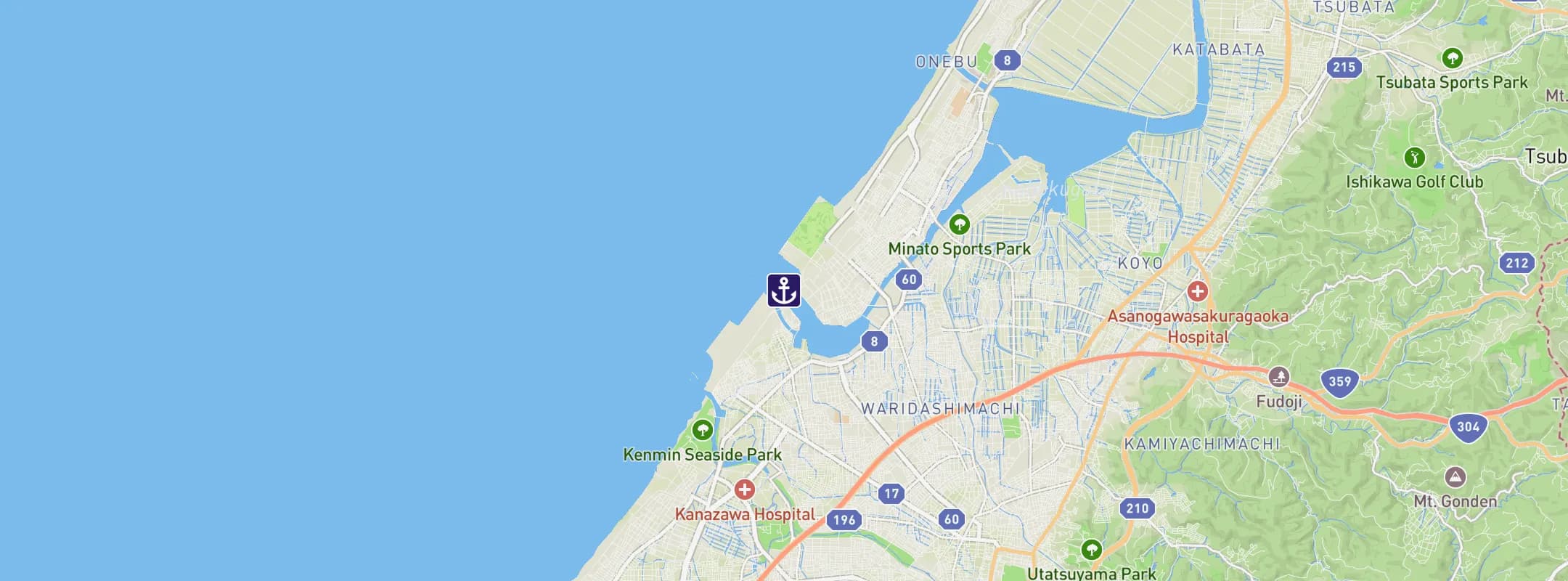 Map of Kanazawa
