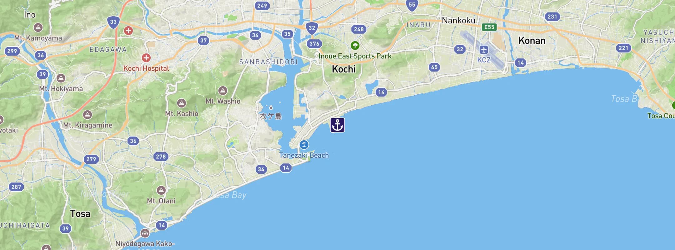 Map of Kochi City