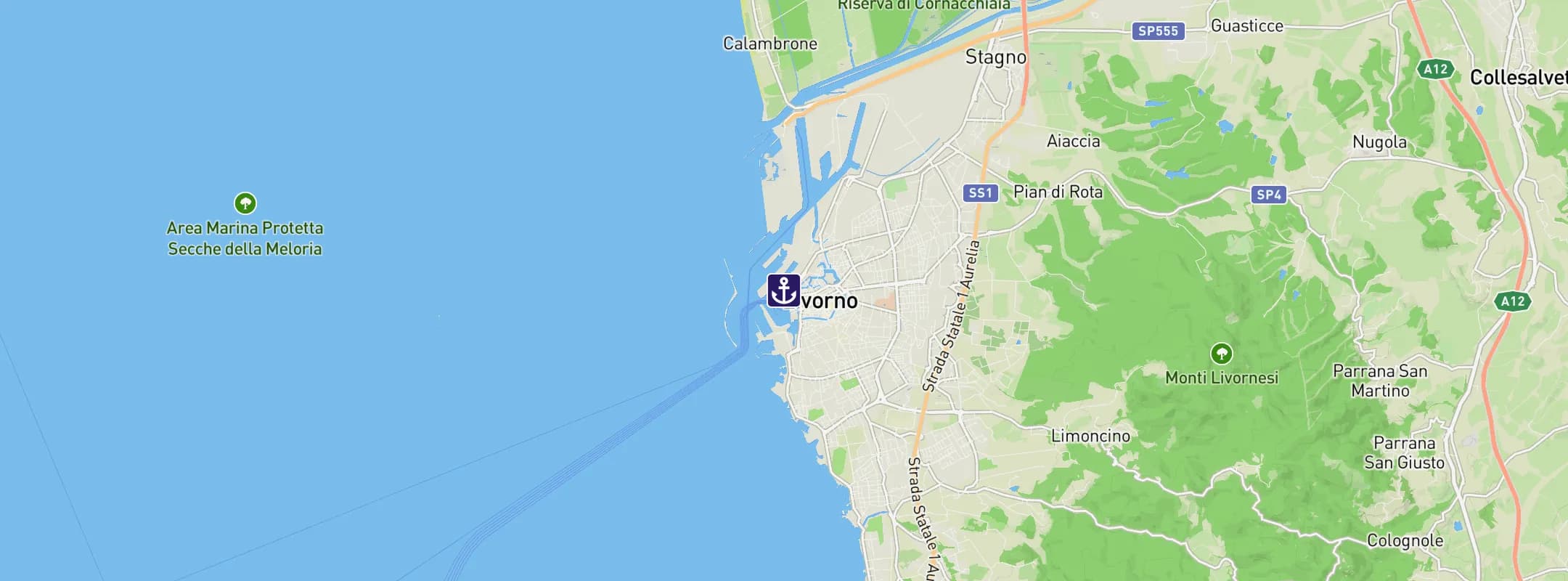Map of Livorno