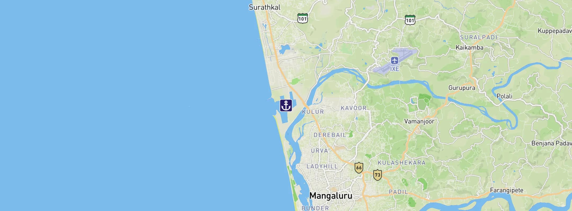 Map of Mangalore