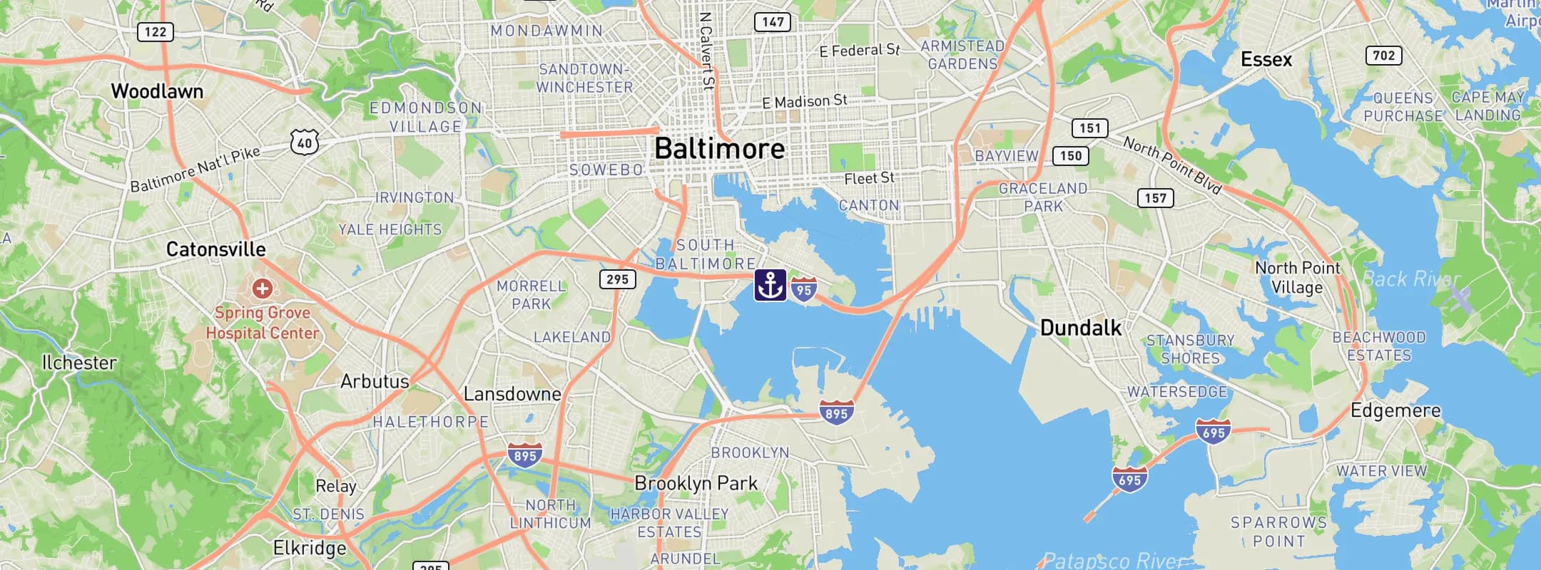 Map of Baltimore