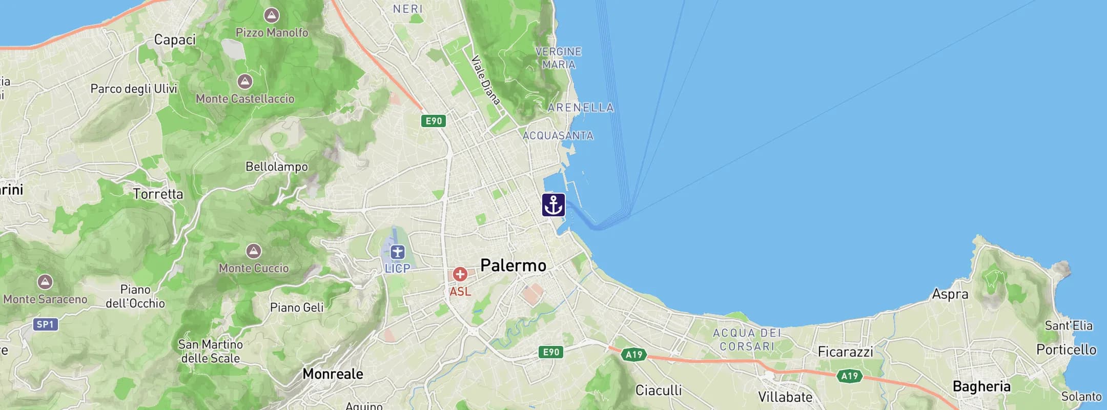 Map of Palermo