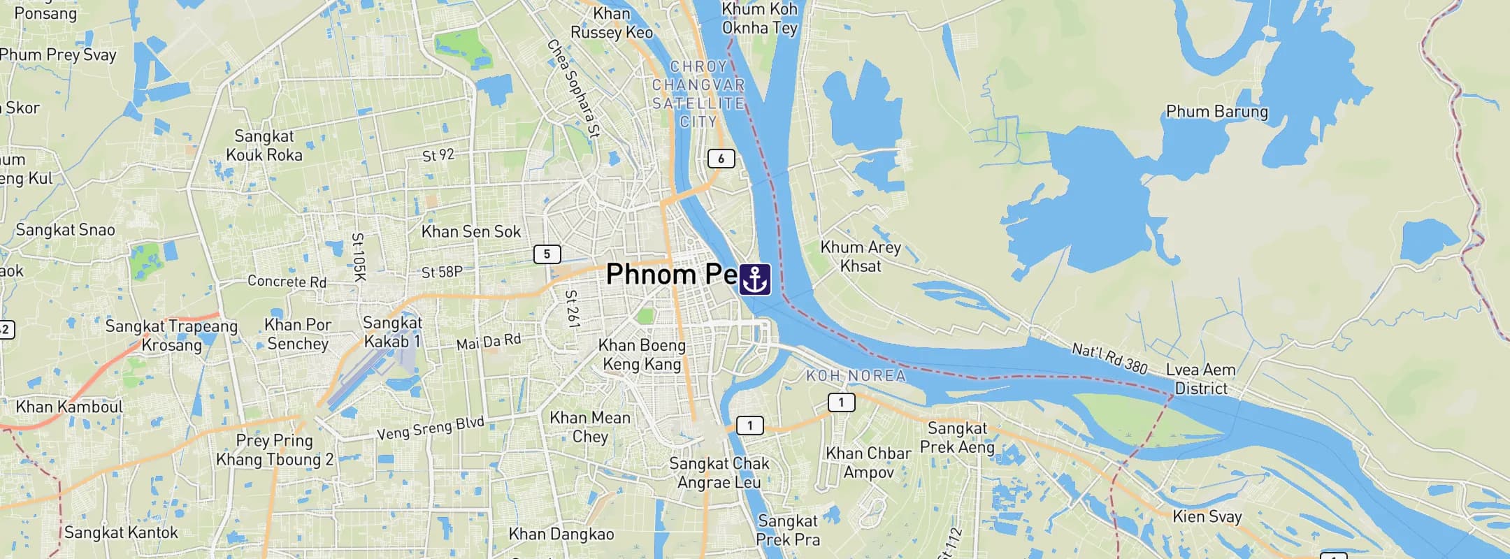 Map of Phnom Penh