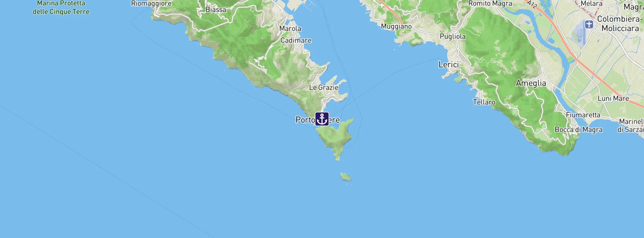 Map of Porto Venere