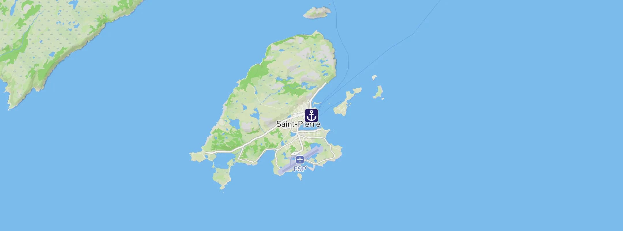 Map of Saint Pierre and Miquelon Islands
