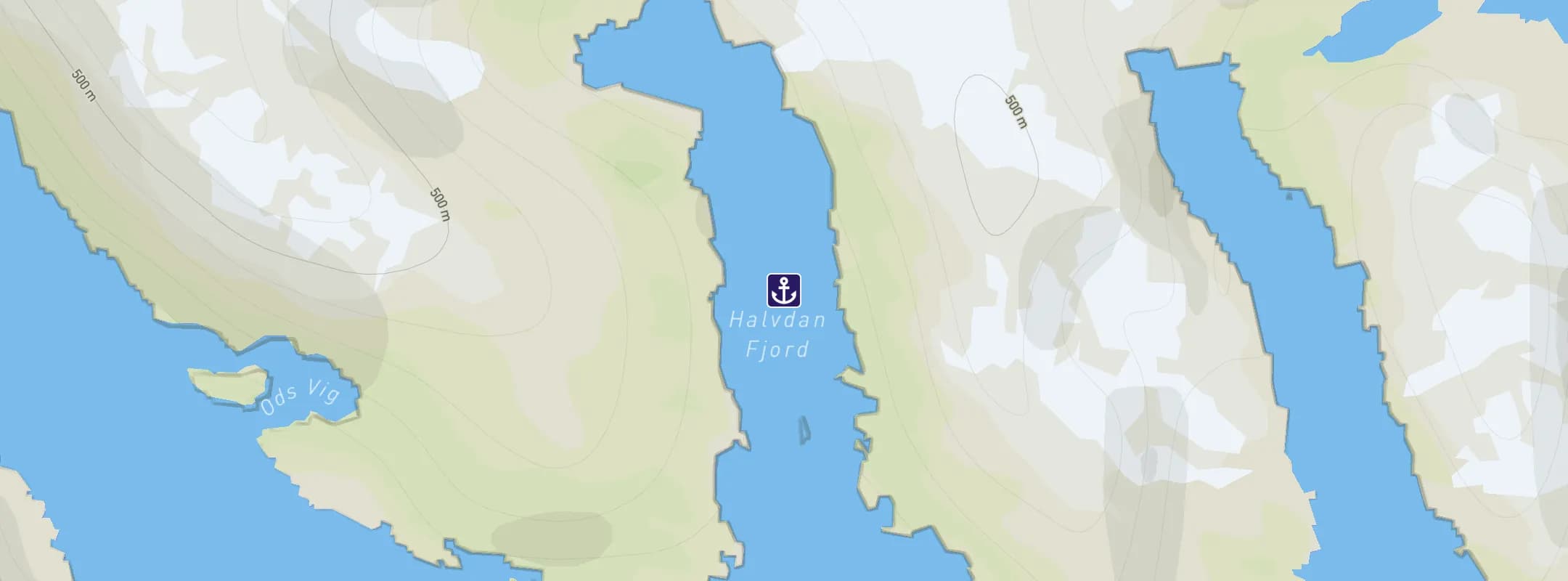 Map of Skjoldungen Island Greenland