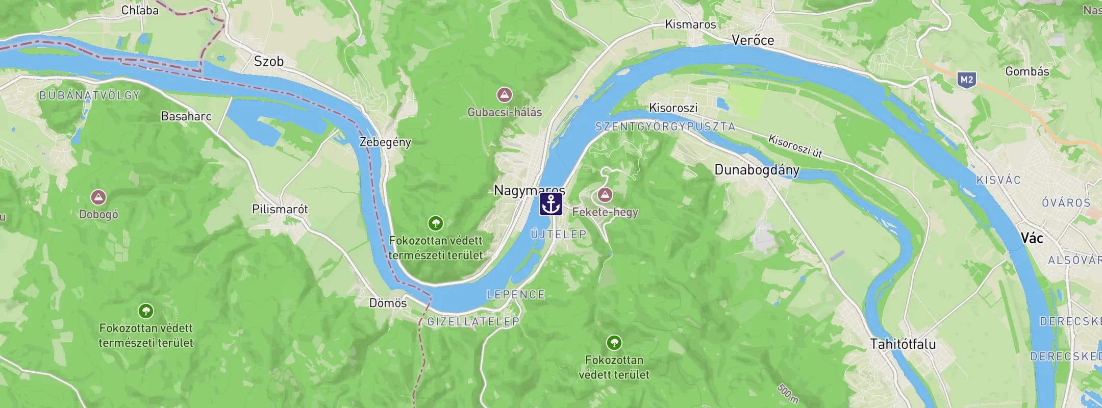 Map of Visegrad