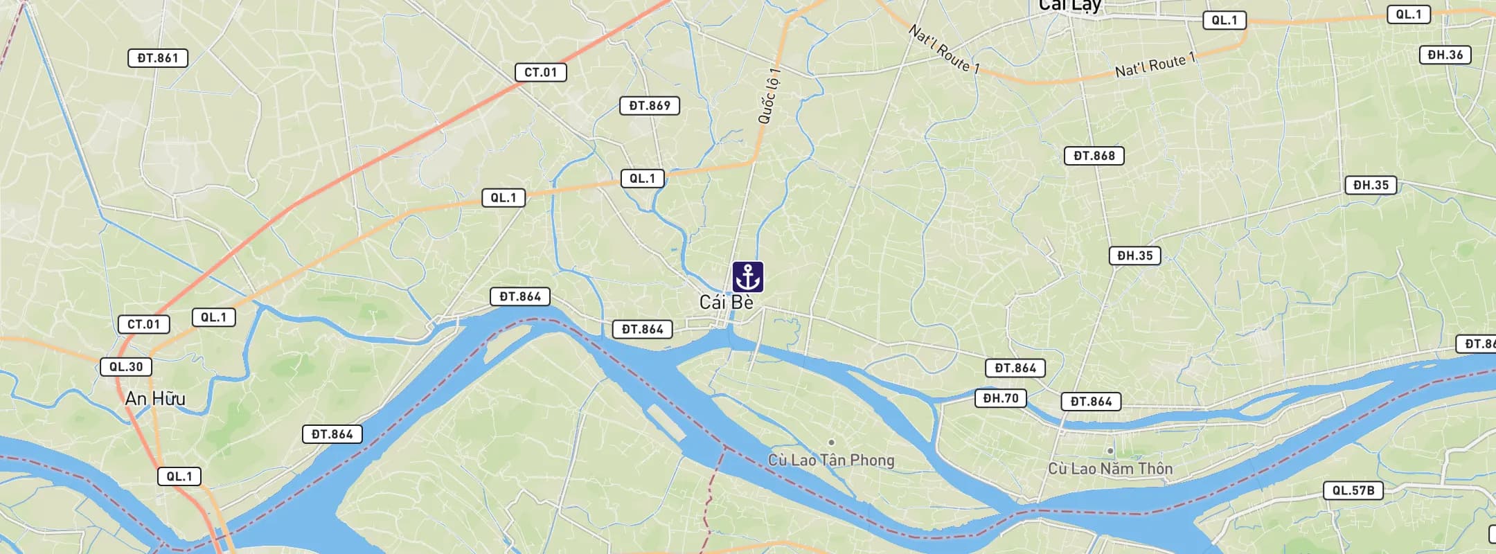 Map of Cai Be