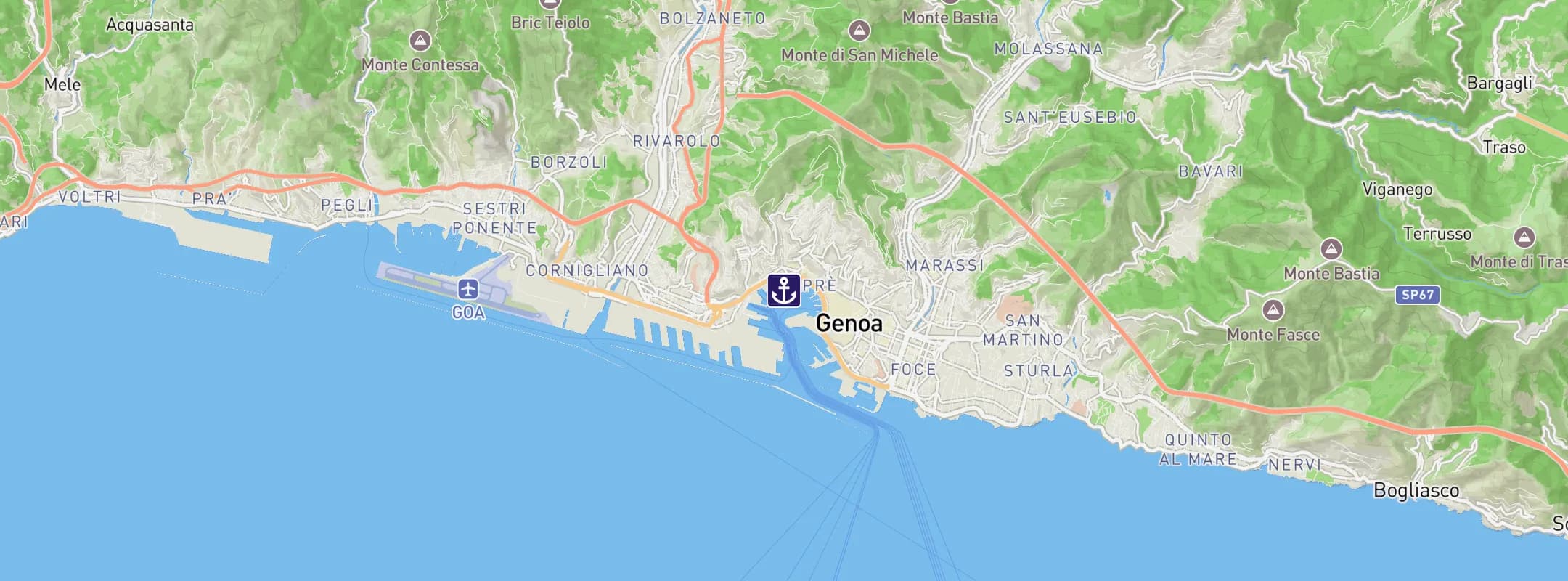 Map of Genoa