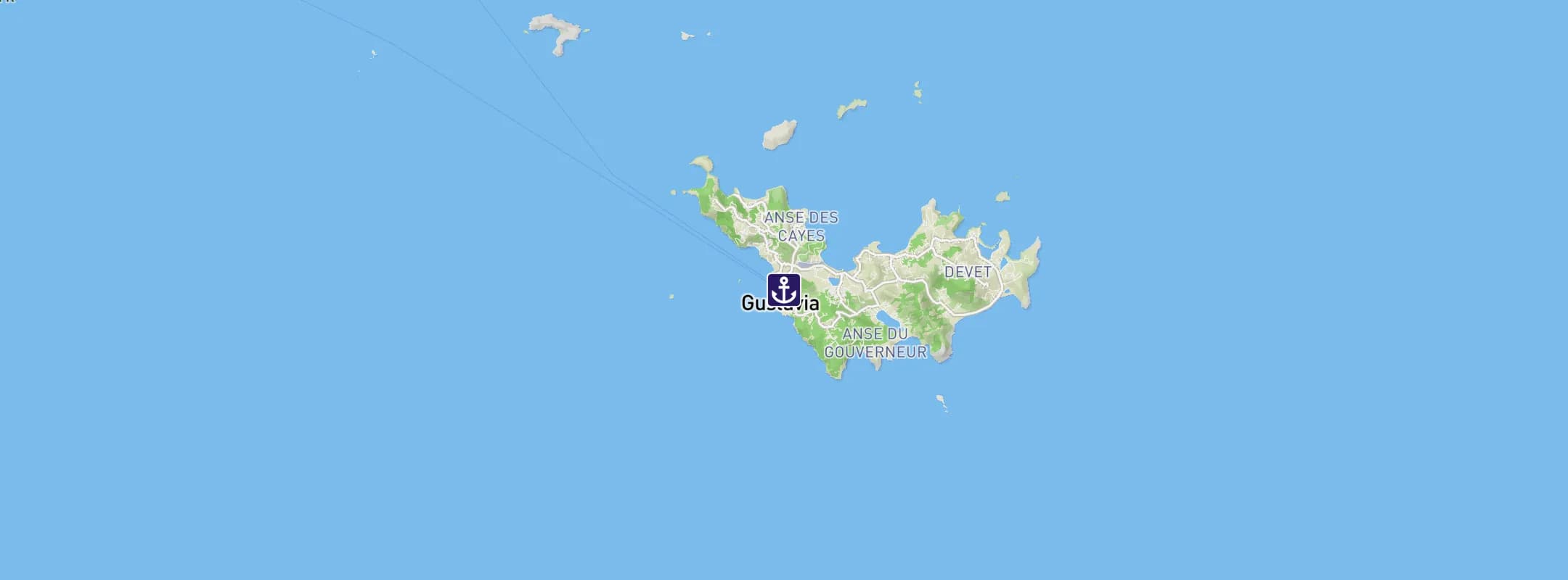 Map of Gustavia St Barths