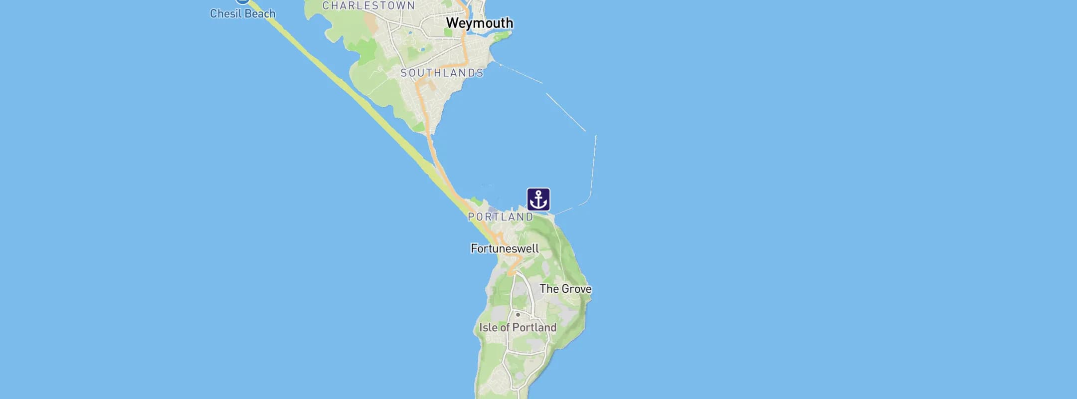 Map of Isle of Portland